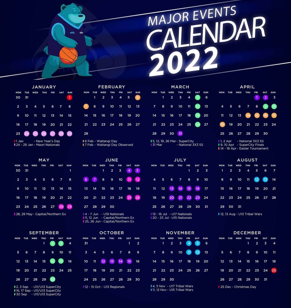 2022 Event Calendar Northland Basketball